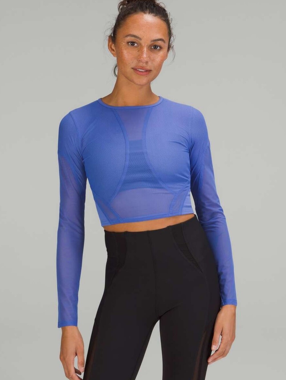 Lululemon Mesh Panelled Training Long Sleeve Shirt Wild Indigo Size: 0